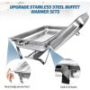 2 Pack Stainless Steel Chafing Dishes 8 Quart Full Size Chafing Dish Buffet Set Silver Rectangular Catering Chafer Warmer for Bu