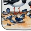 Oystercatchers Feeding Dish Drying Mat Absorbent Dish Drying Mat Pad for Kitchen Counter Dish Drainer Mat for Countertop, 14 x 21", Multicolor
